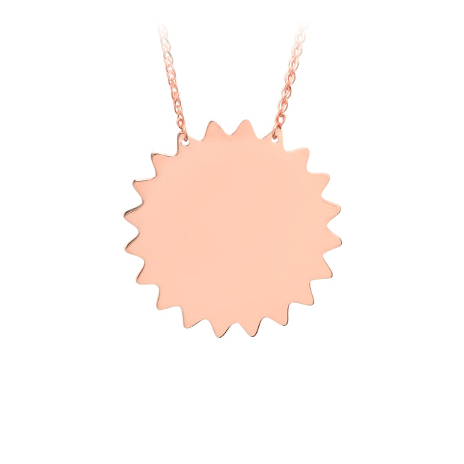 14k Gold Sun Necklace