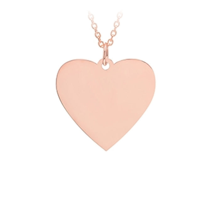 14k Gold Jumbo Heart Necklace