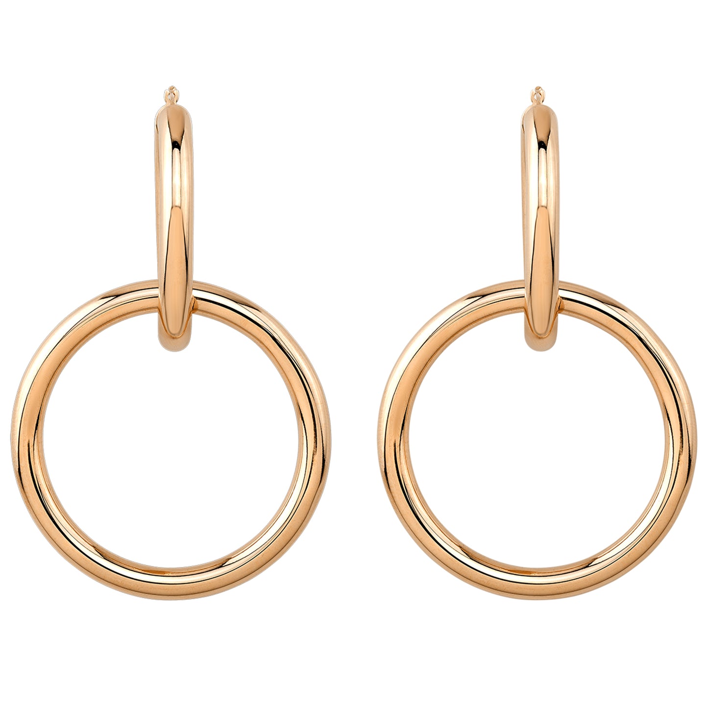 14k Gold Double Tube Hoops