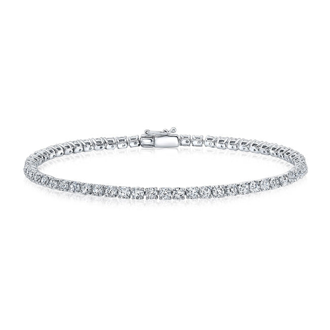 14k Gold Diamond 4 Prong 3CT Tennis Bracelet