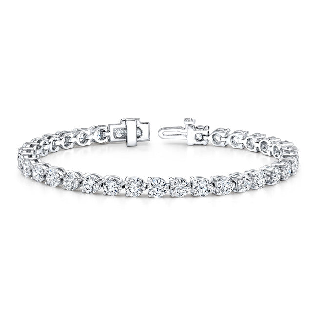 14k Gold Diamond 3 Prong 3CT Tennis Bracelet