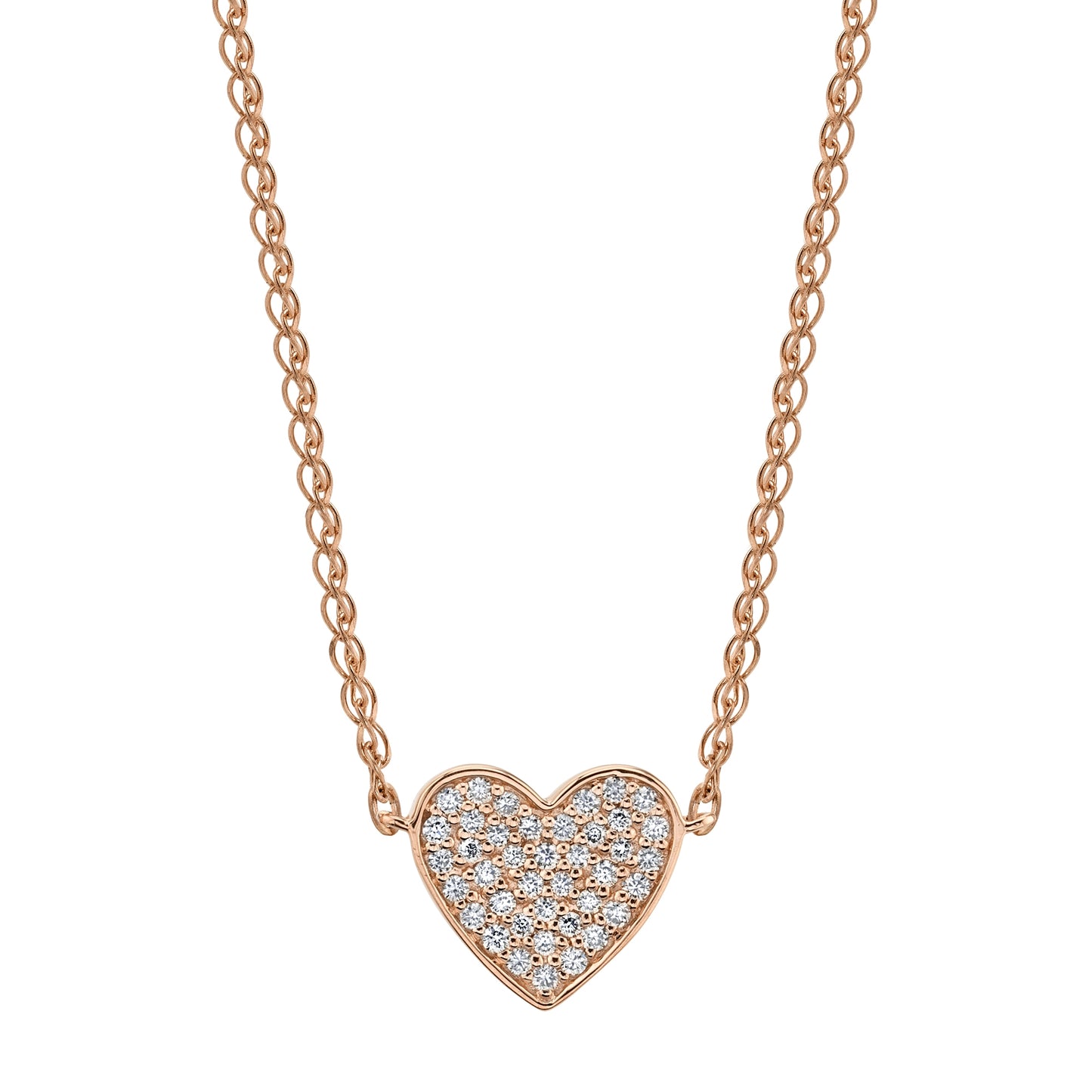 Kids' 14k Gold Diamond Floating Heart Necklace