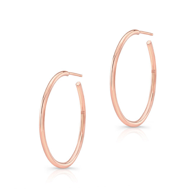 14k Gold 1" Hoops