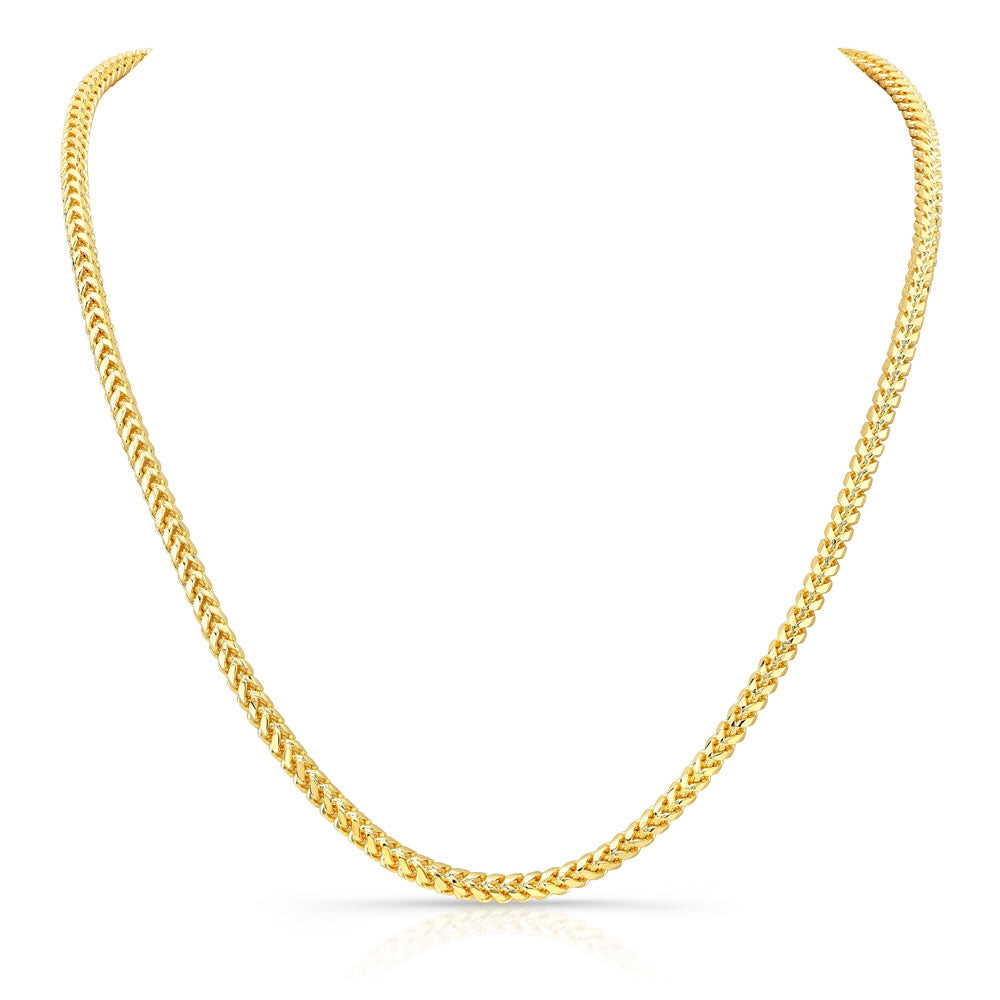 14k Gold Solid Franco Chain Necklace