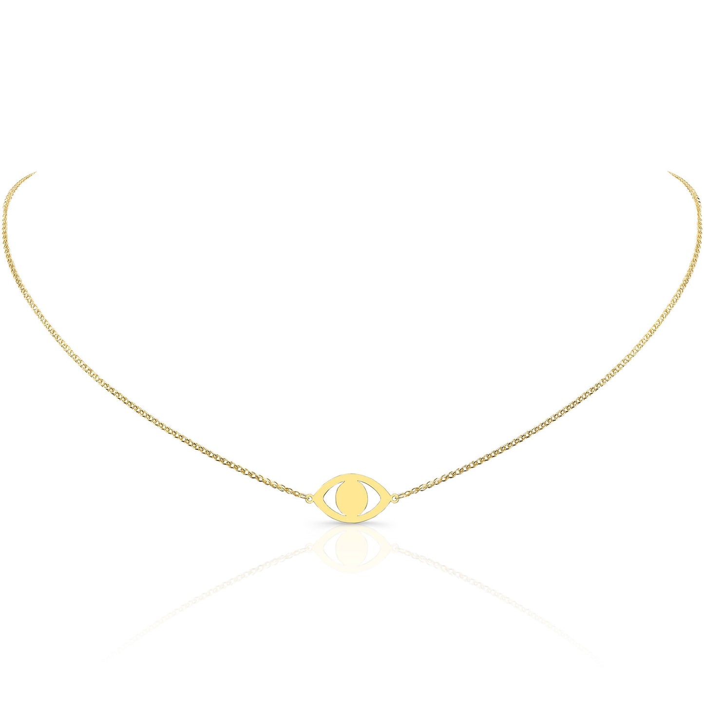 14k Gold Evil Eye Necklace
