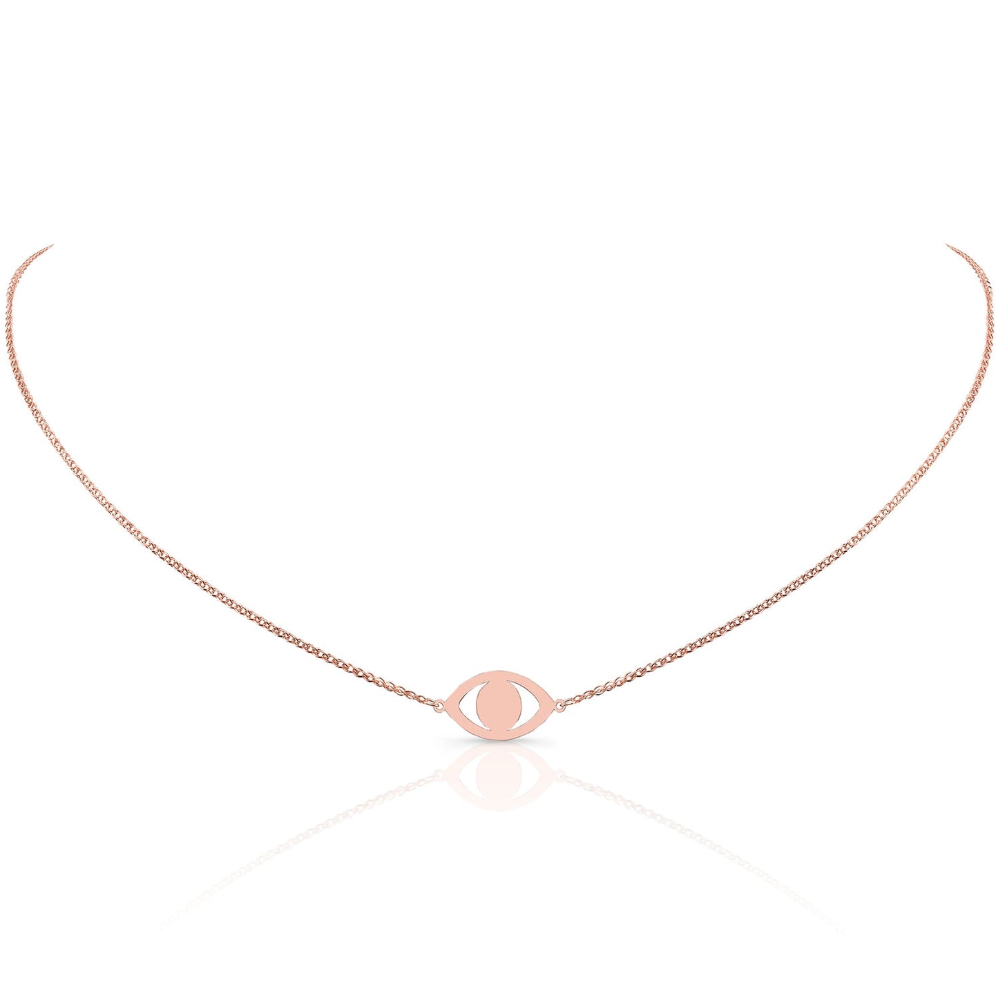 14k Gold Evil Eye Necklace