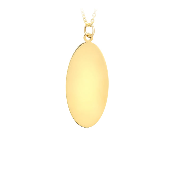 14k Gold Oval Charm