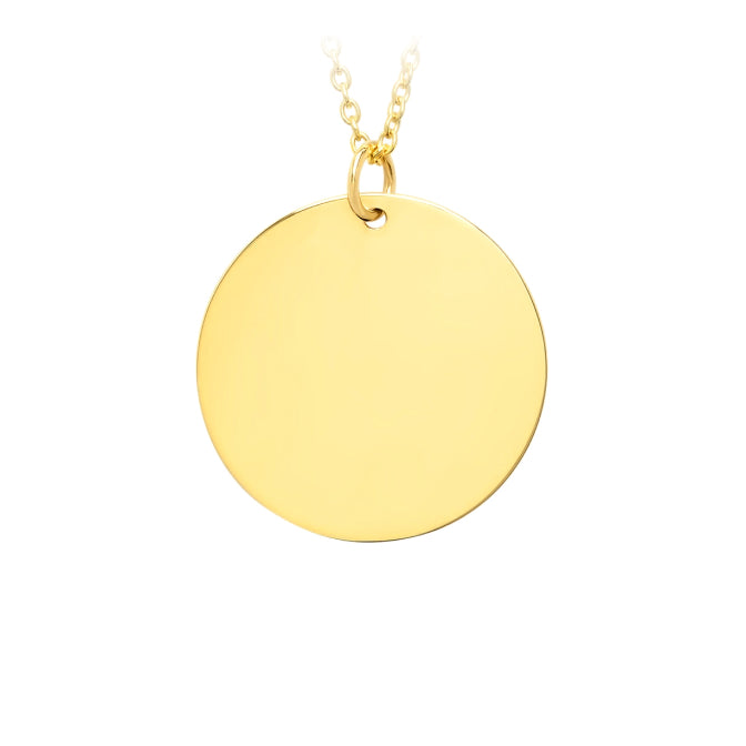 14k Gold Disc Charm