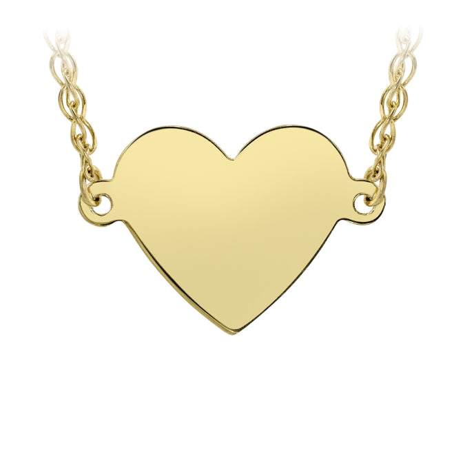 14k Gold Floating Heart Necklace - Main Image