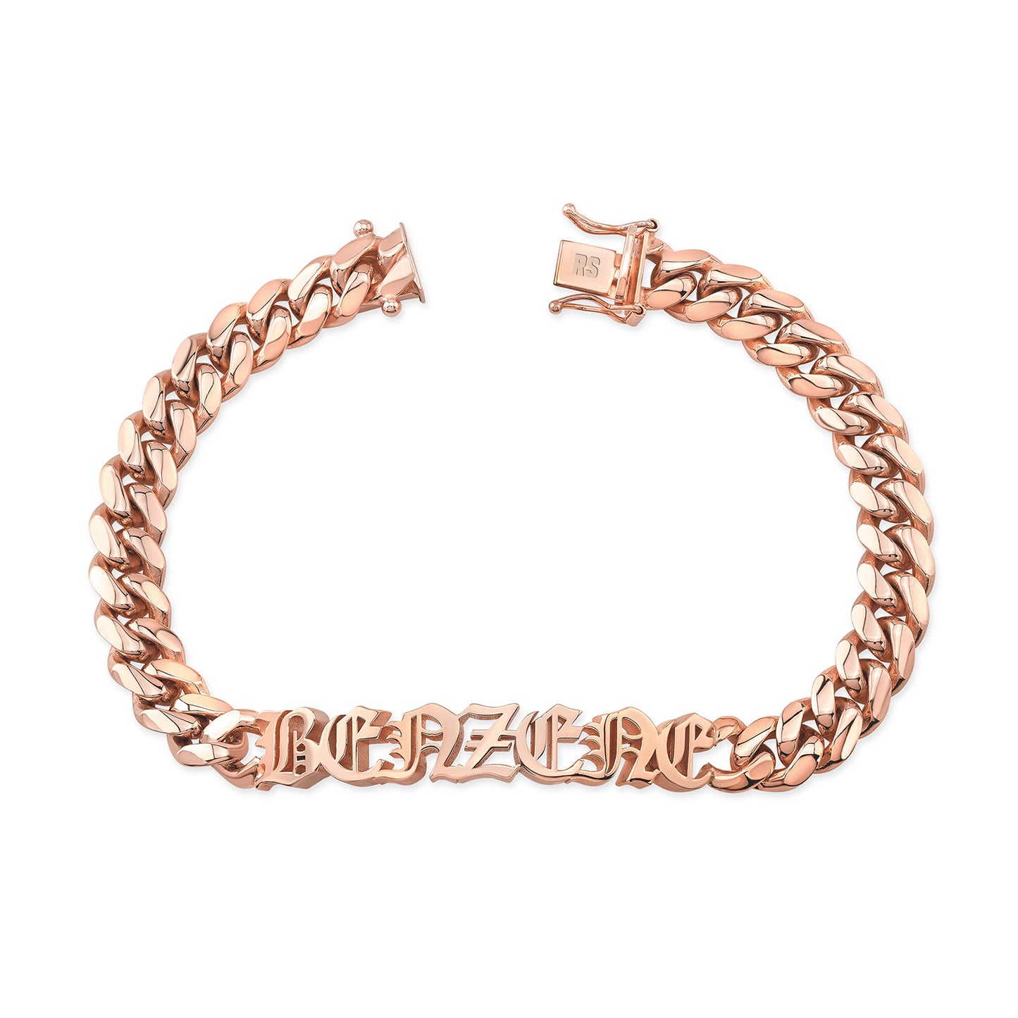 14K GOLD MIAMI CUBAN LINK THICK NAMEPLATE BRACELET