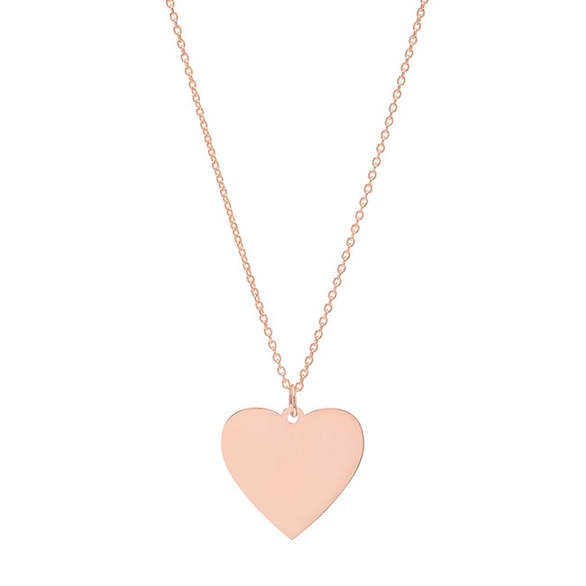 14k Gold Jumbo Heart Necklace