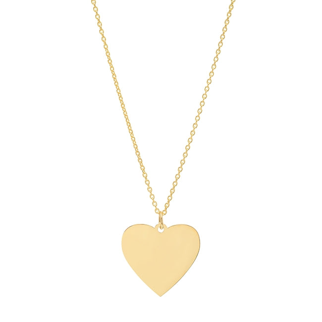 14k Gold Jumbo Heart Necklace