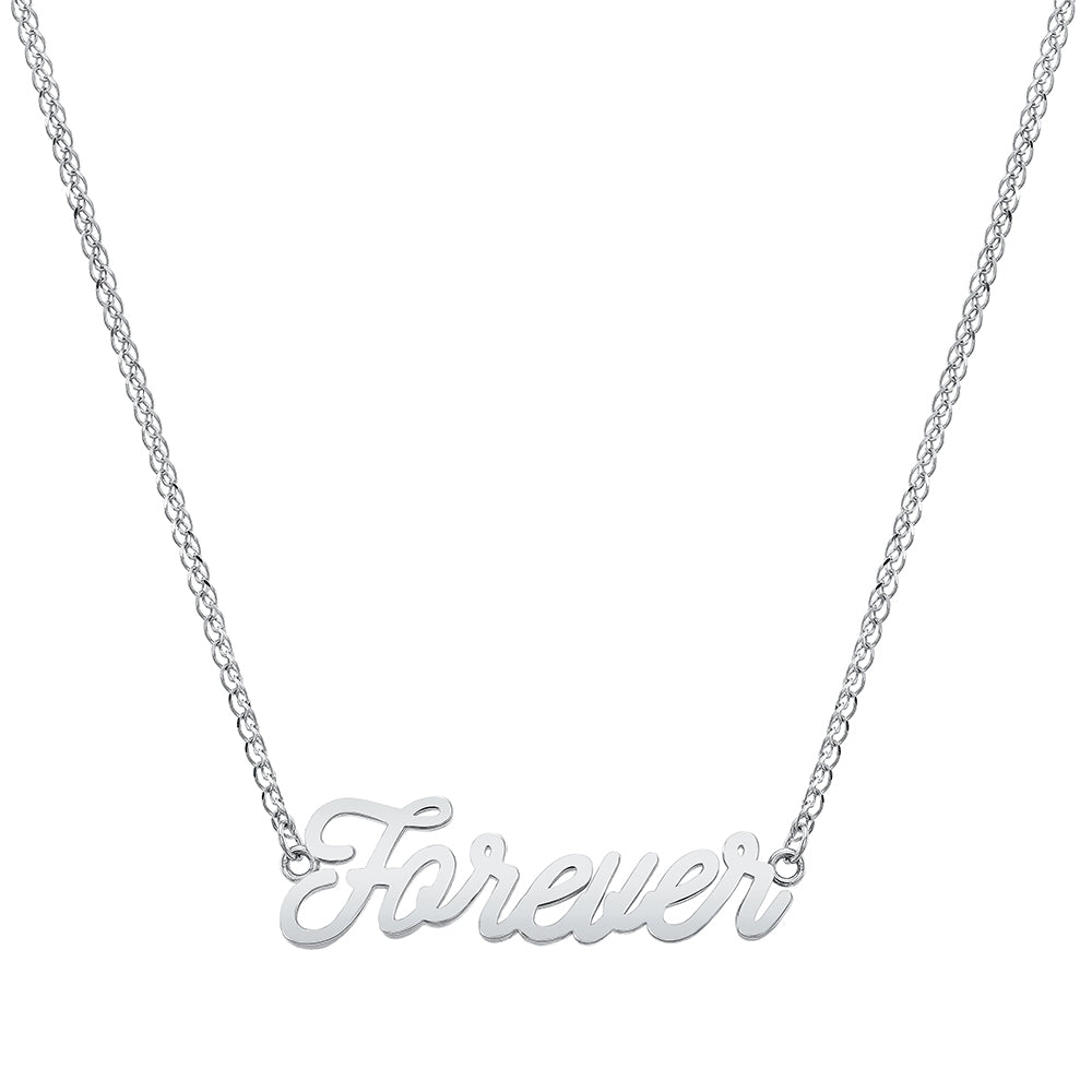 14k Gold Script Mini Forever Necklace
