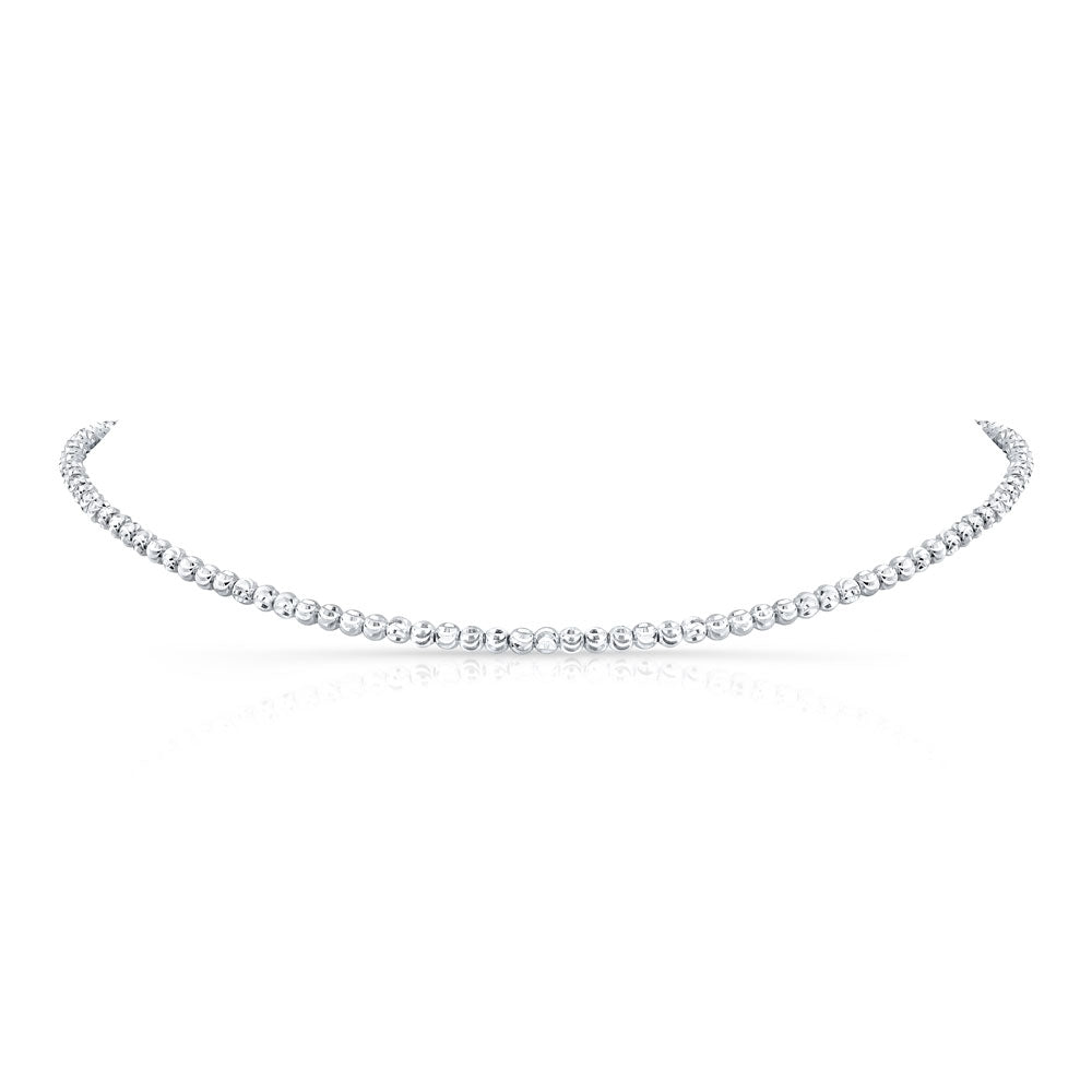14k Gold Diamond Cut Bead Choker