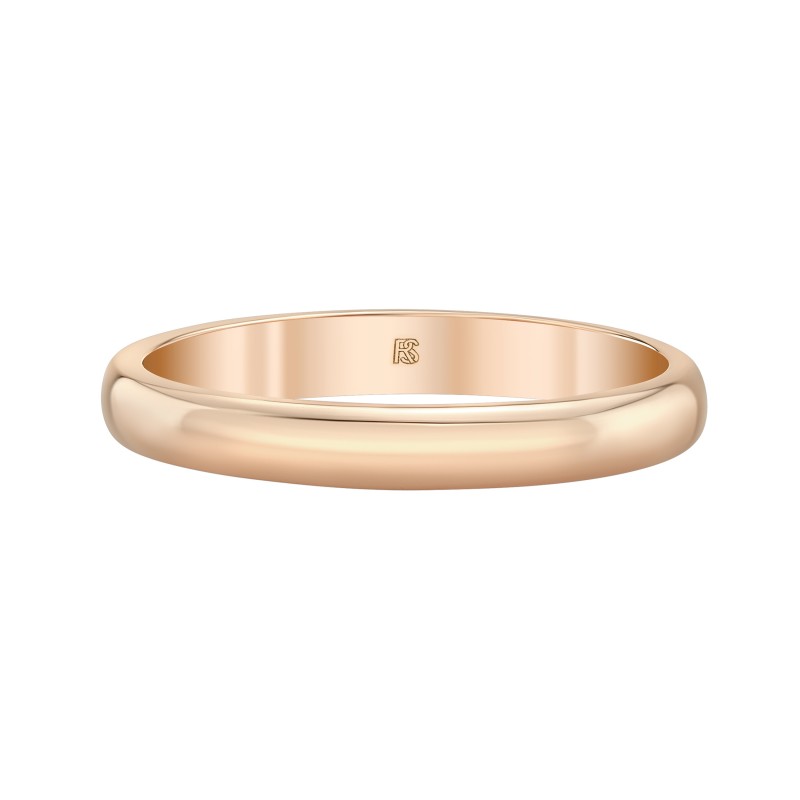 14k Rose Gold Staple Band Ring