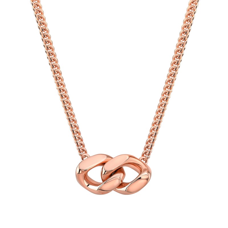 14k Rose Gold Infinity Mini Miami Cuban Necklace