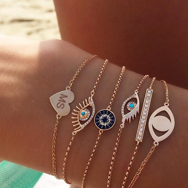 White Cat's Eye bracelet set, rose gold bracelet, Christmas gift girl,  Luxury handmade gift for woman, French-style jewelry – Crystal boutique