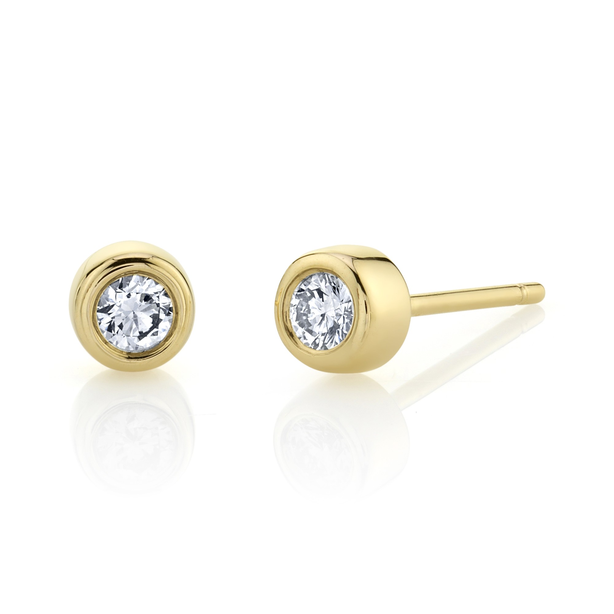Buy quality Dainty diamond stud earrings in 14k rose gold in Pune