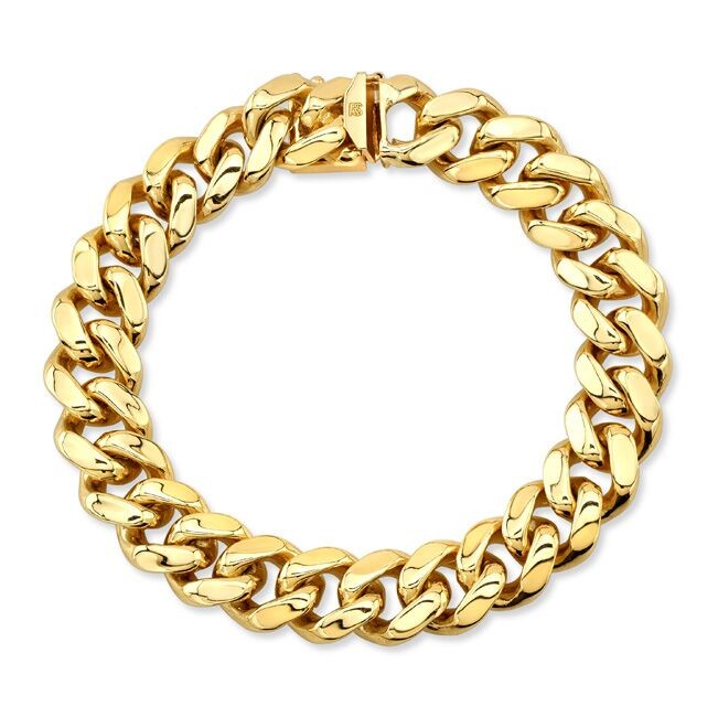14k Yellow Gold Cuban Link Bracelet